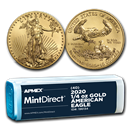 2020 1/4 oz Gold American Eagle (40-Coin MintDirect® Tube) 2020 1/4 oz Gold American Eagle (40-Coin MintDirect® Tube)
